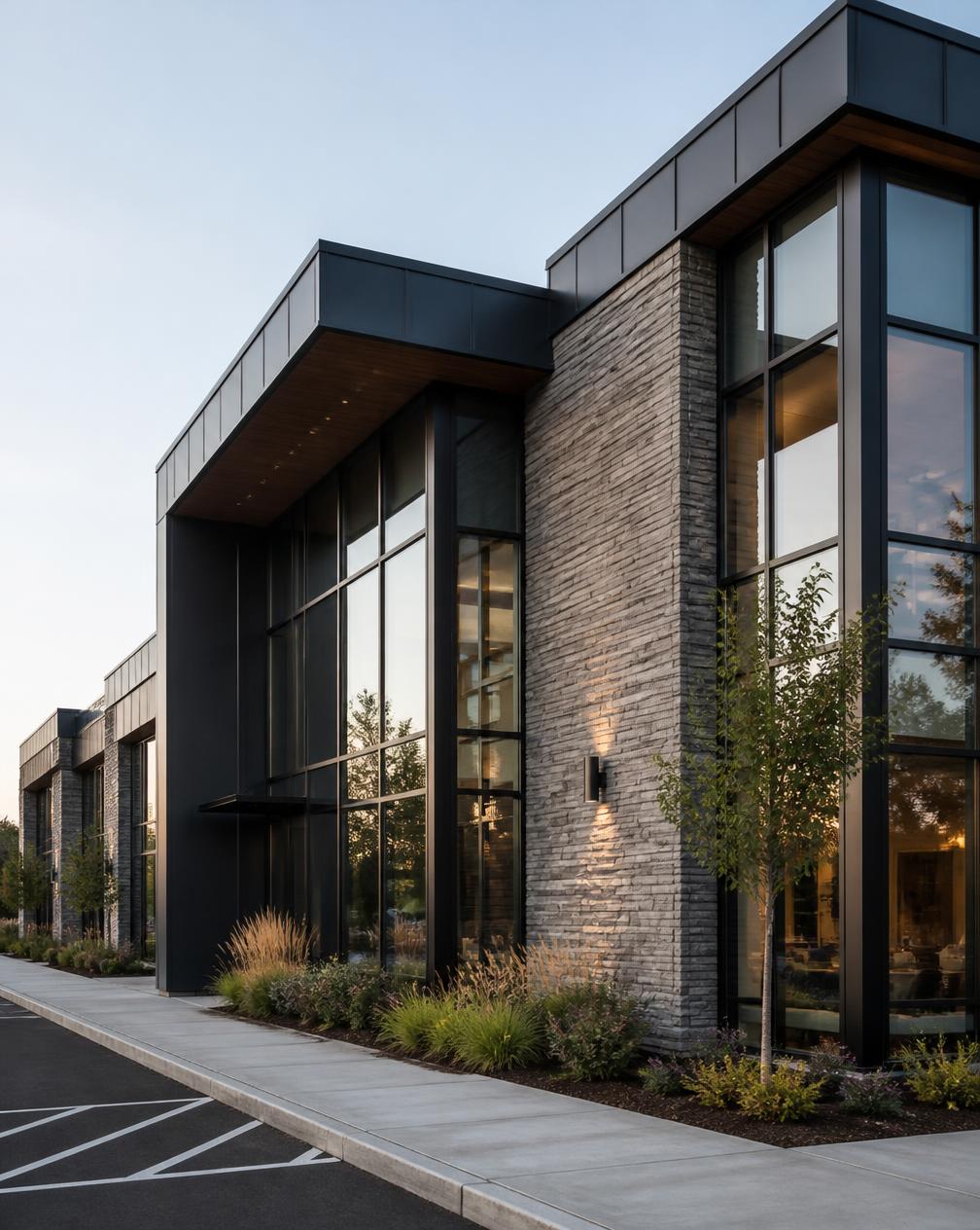 Modern commercial property exterior