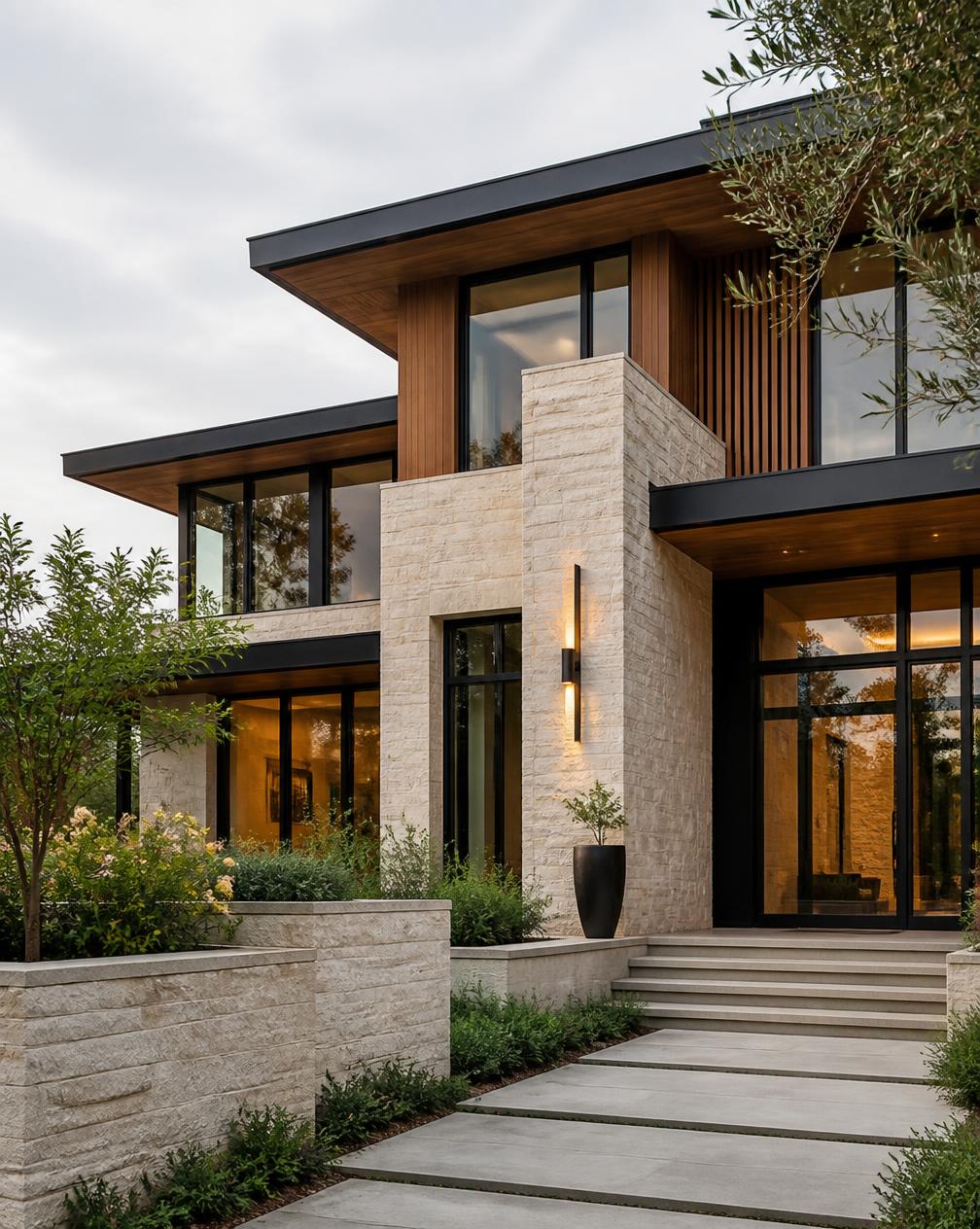 Refined contemporary home exterior
